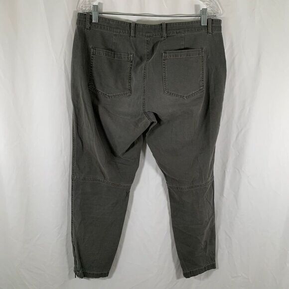 Gap Pants Women's 12 Solid Grey Pull On Elastic Waist High Rise - Picture 8 of 9